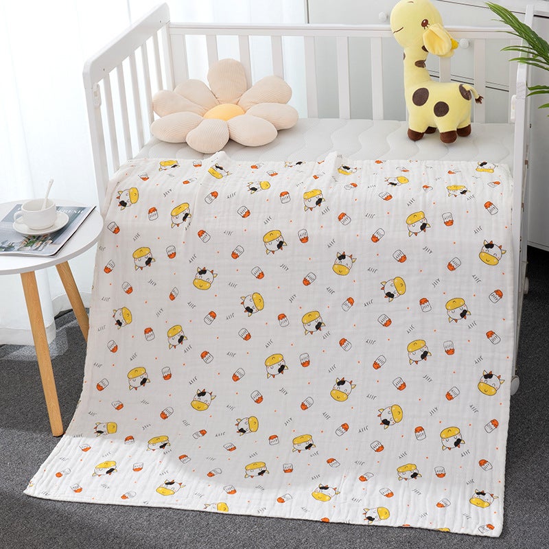 New Six-Layer Baby Gauze Bath Towel Cotton Children'S Towel Quilt Baby Cover Blanket Children'S Quilt Seersucker Bath Towel - Image 1